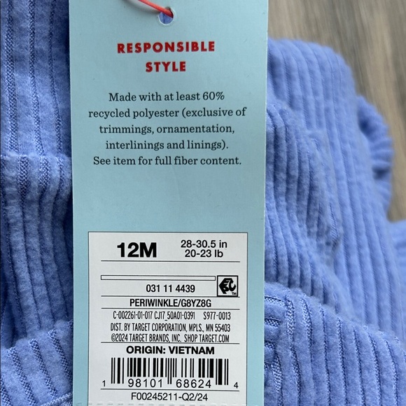 NWT Cat & Jack Ribbed Long Sleeve - Picture 6 of 8